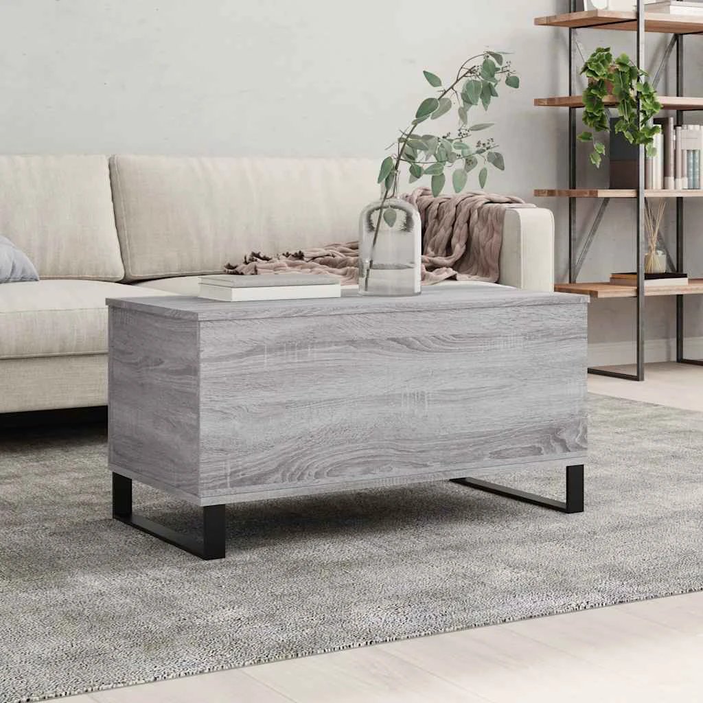 VidaXL Coffee Table 90x44.5x45 Black Oak Living by vidaXL