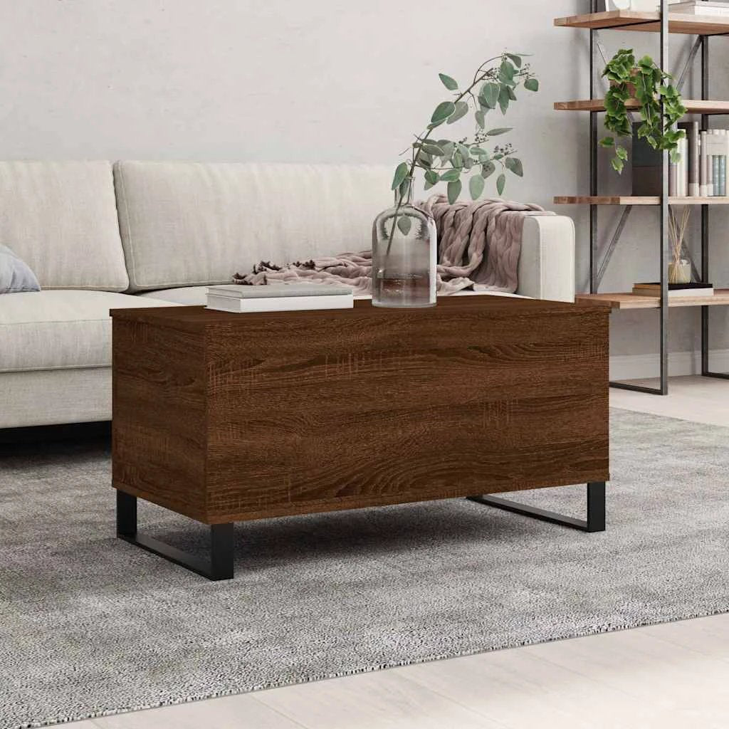 VidaXL Coffee Table 90x44.5x45 Black Oak Living by vidaXL