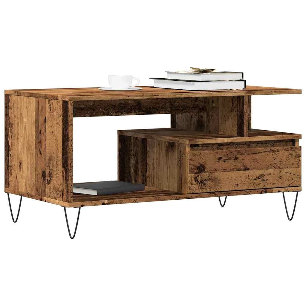 VidaXL Coffee Table 90x49x45 Oak Engineered Wood by vidaXL