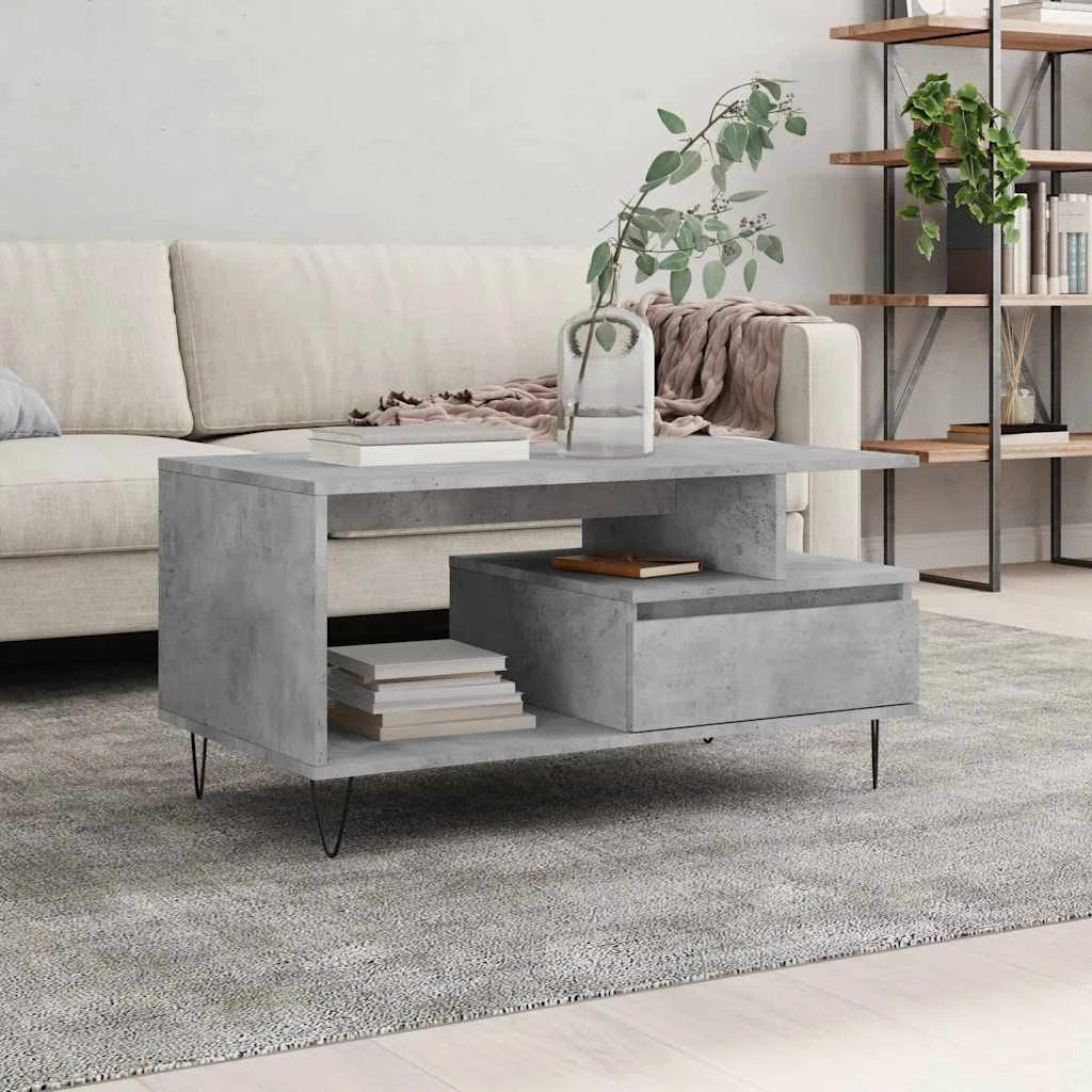 VidaXL Coffee Table 90x49x45 Oak Engineered Wood by vidaXL