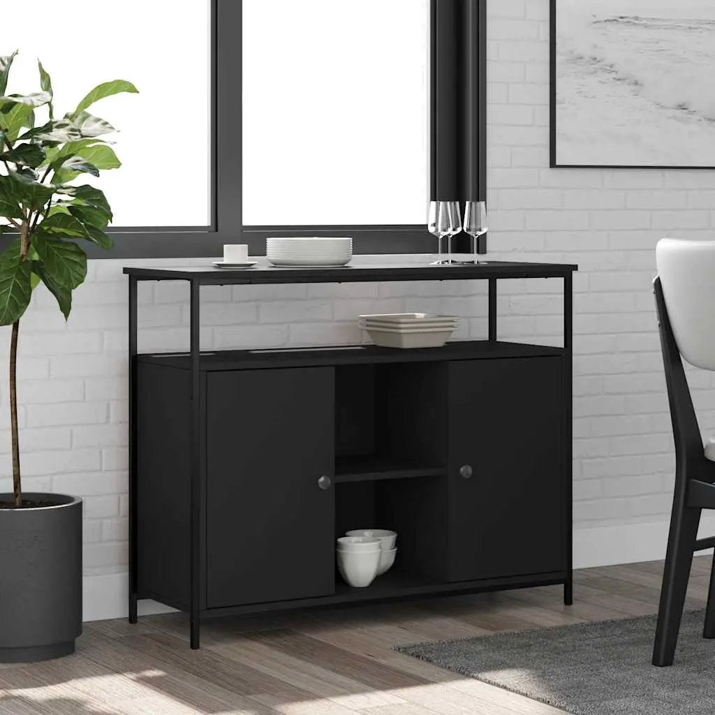 vidaXL vidaXL Sideboard Black 100x35x80 cm Engineered Wood - Sideboard