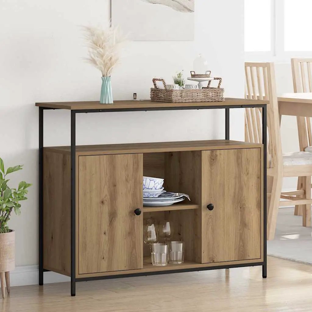 vidaXL vidaXL Sideboard Black 100x35x80 cm Engineered Wood - Sideboard