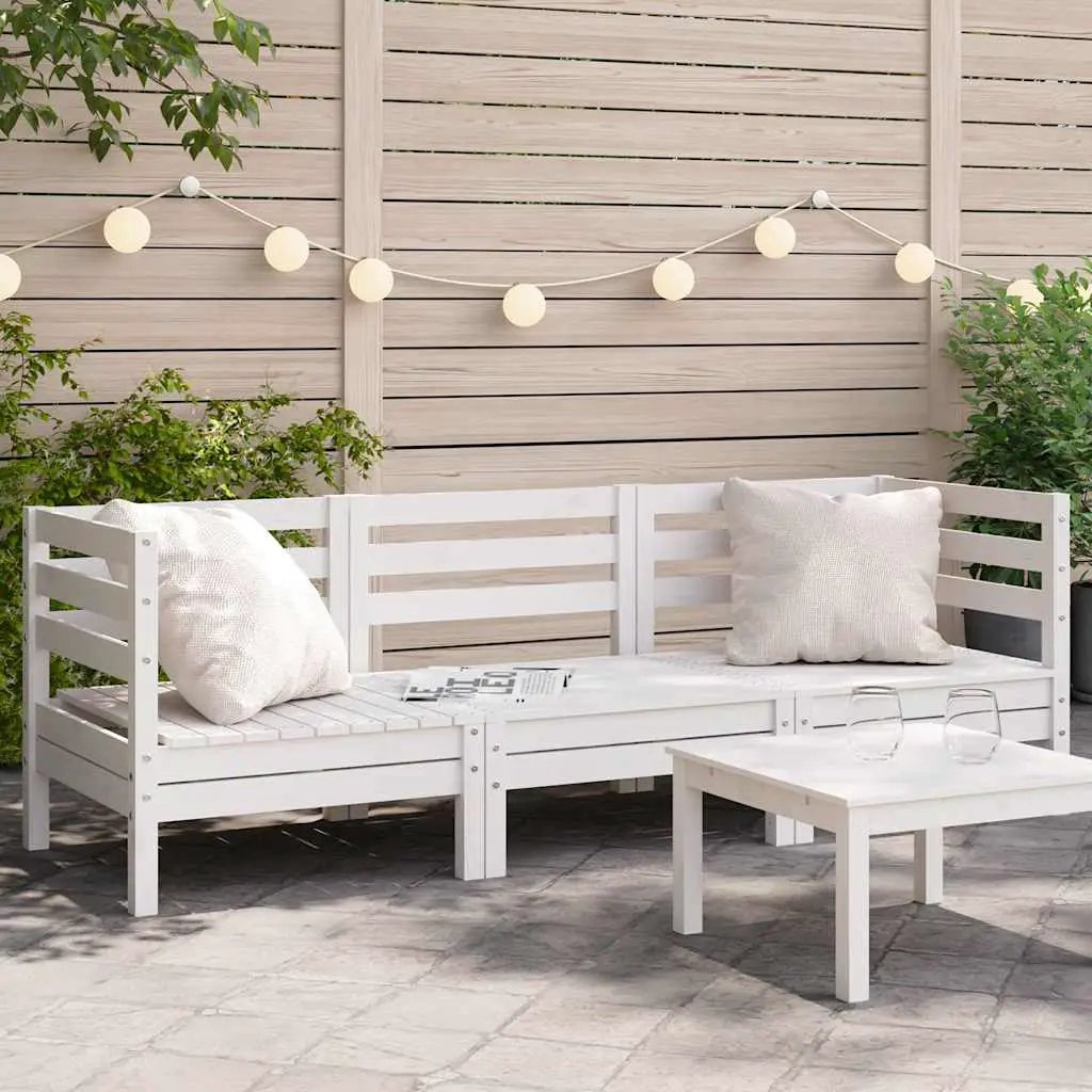 vidaXL vidaXL Garden Sofa | Natural Pine | Solid Pine Wood | Modular | Garden Sofa - Garden Sofa Sets