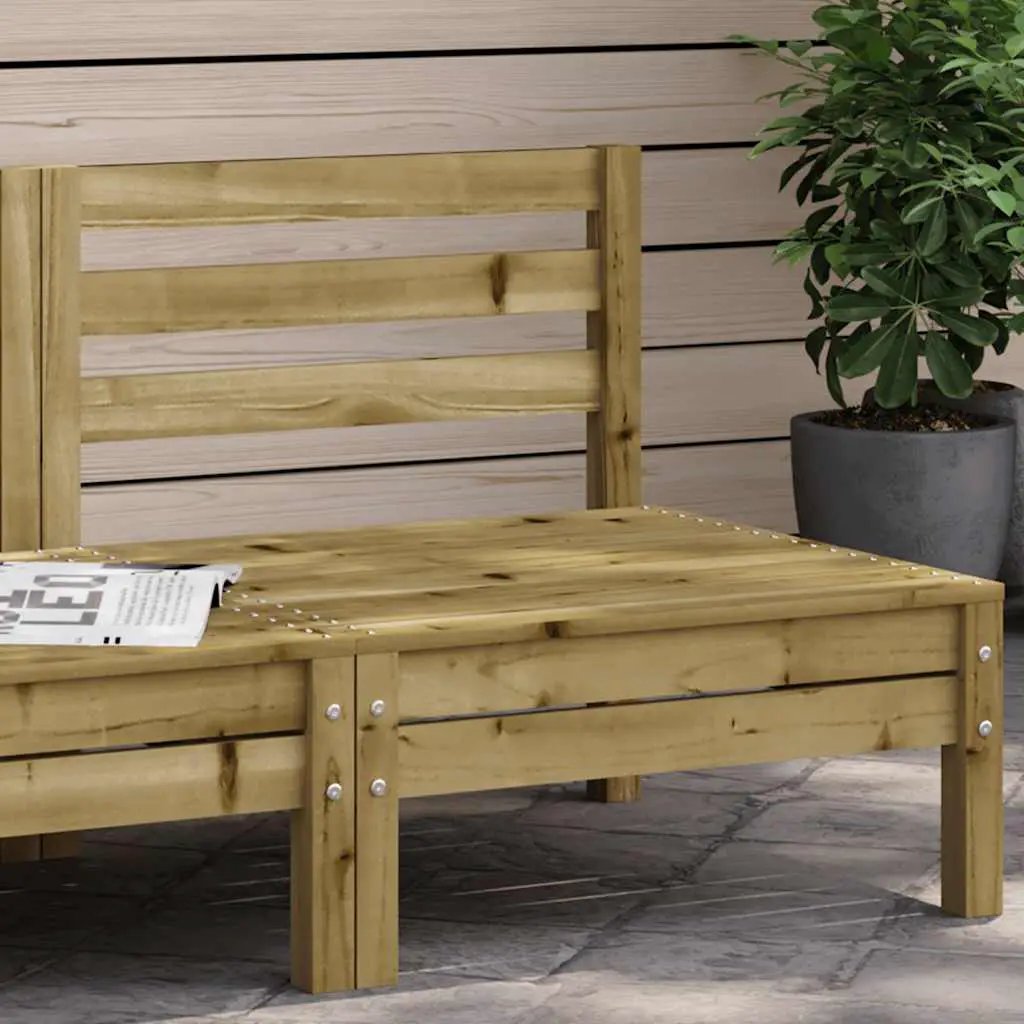 vidaXL vidaXL Garden Sofa | Natural Pine | Solid Pine Wood | Modular | Garden Sofa - Garden Sofa Sets