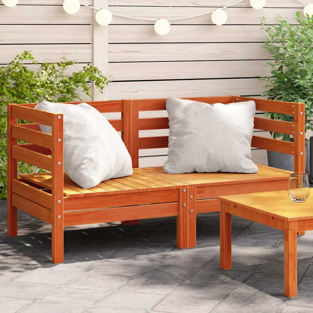 vidaXL vidaXL Garden Sofa | Natural Pine | Solid Pine Wood | Modular | Garden Sofa - Garden Sofa Sets