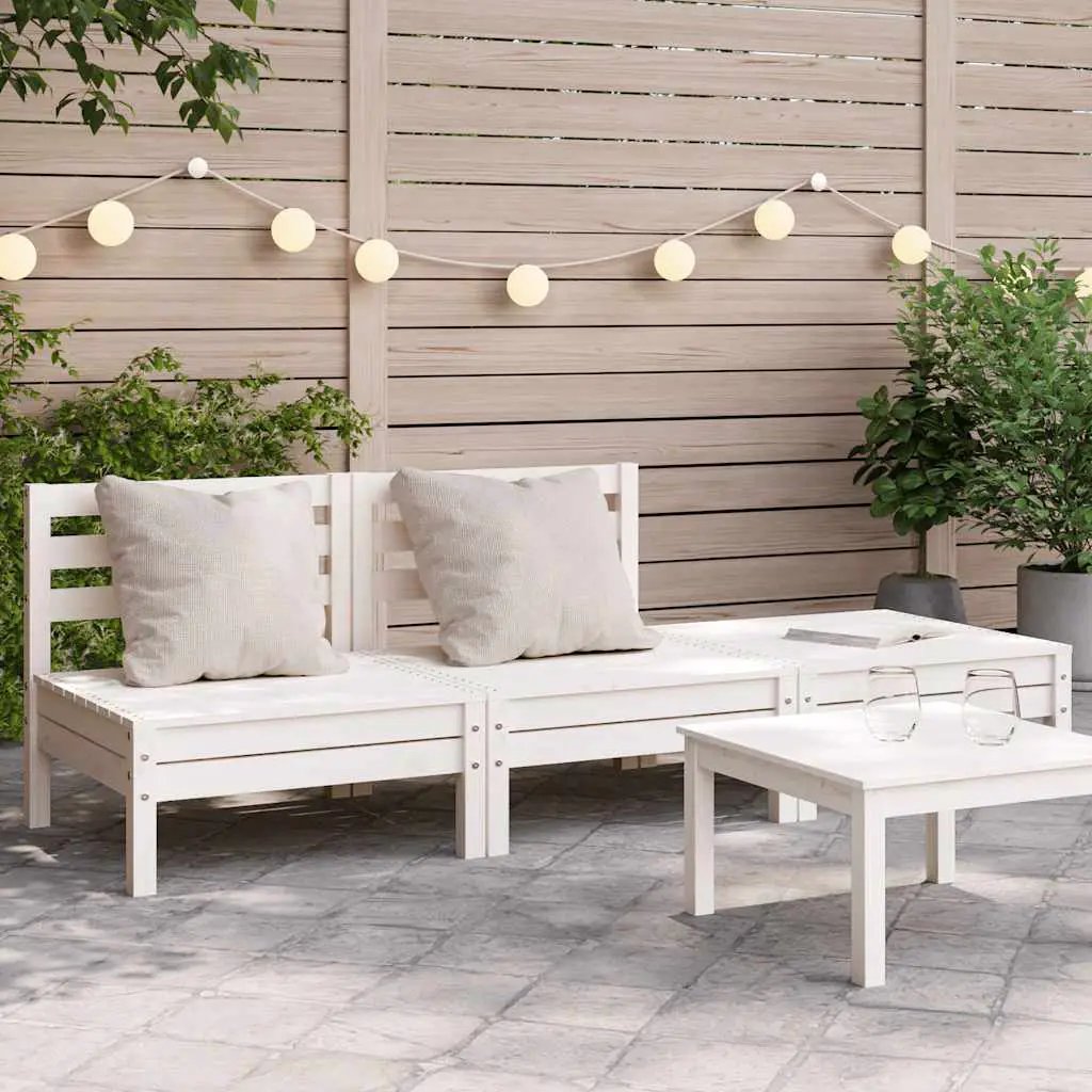 vidaXL vidaXL Garden Sofa | Natural Pine | Solid Pine Wood | Modular | Garden Sofa - Garden Sofa Sets