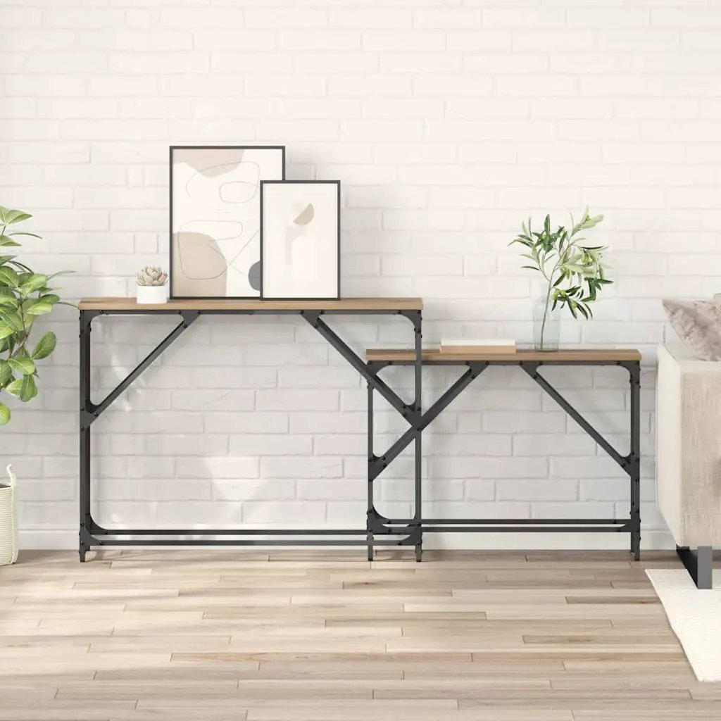 vidaXL vidaXL Nesting Console Tables 2 pcs Sonoma Oak Engineered Wood - Nest of Tables