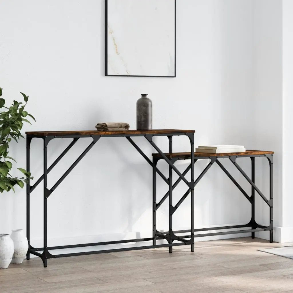 vidaXL vidaXL Nesting Console Tables 2 pcs Sonoma Oak Engineered Wood - Nest of Tables