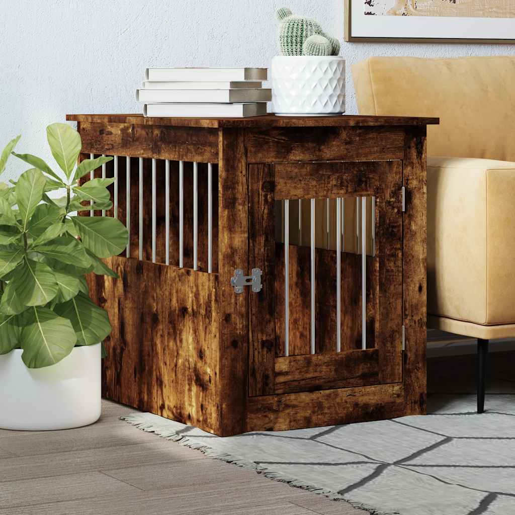 vidaXL Dog Crate Furniture Black Oak 45x62x59 cm Engineered Wood - from vidaXL