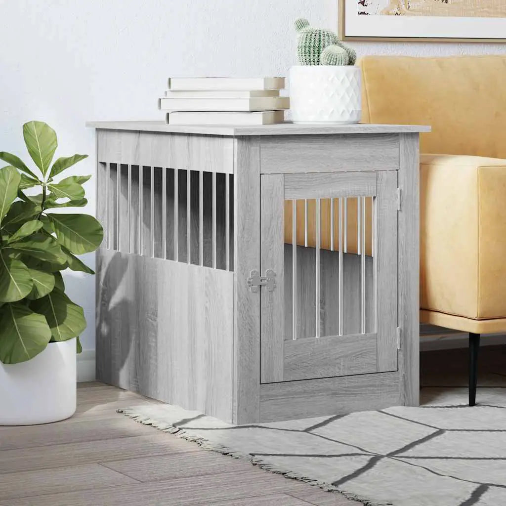 vidaXL Dog Crate Furniture Black Oak 45x62x59 cm Engineered Wood - from vidaXL