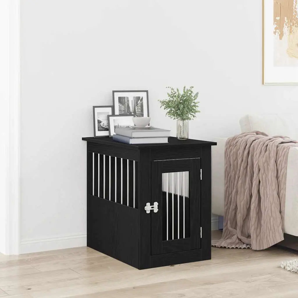 vidaXL Dog Crate Furniture Black Oak 45x62x59 cm Engineered Wood - from vidaXL