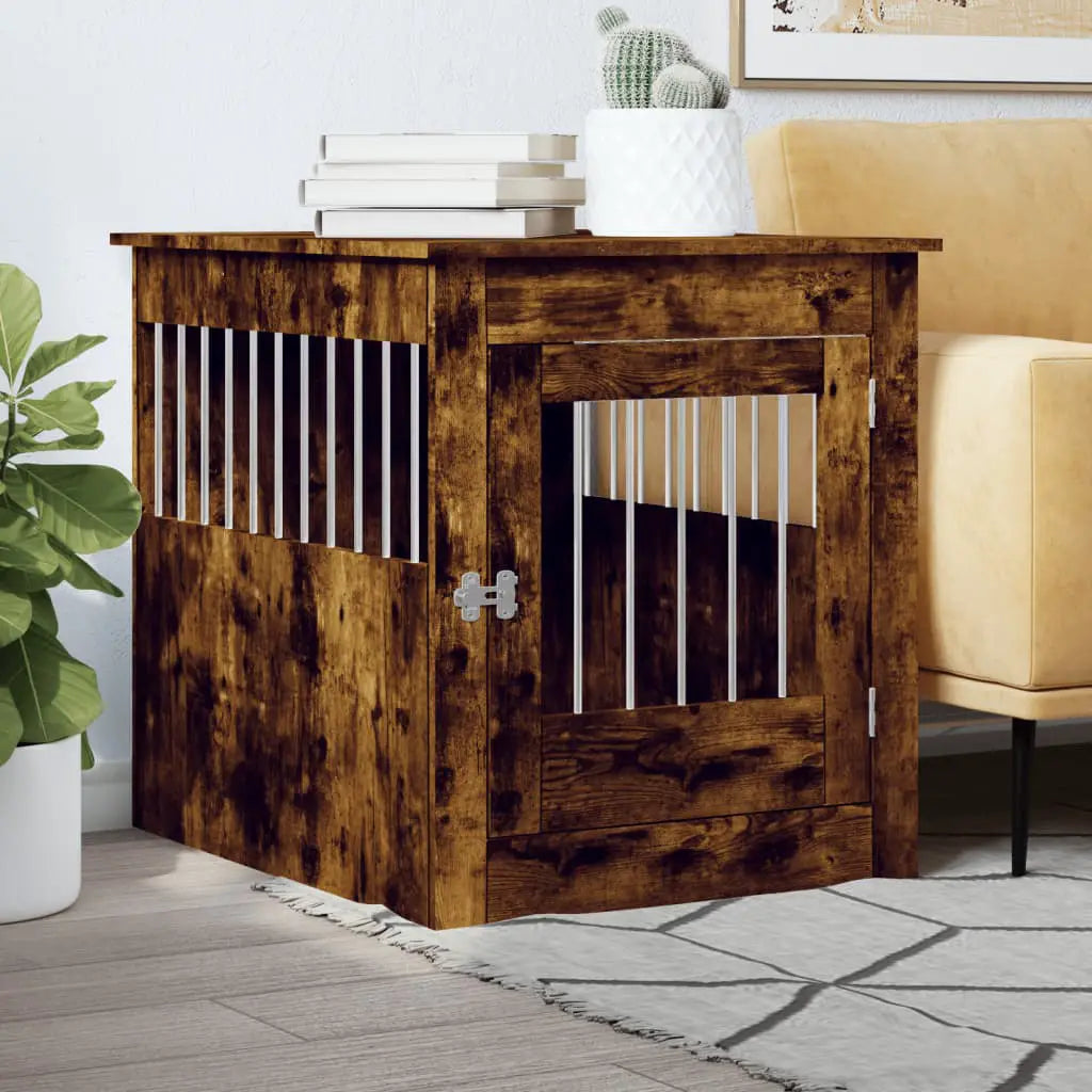 vidaXL Dog Crate Furniture Black Oak 45x62x59 cm Engineered Wood - from vidaXL