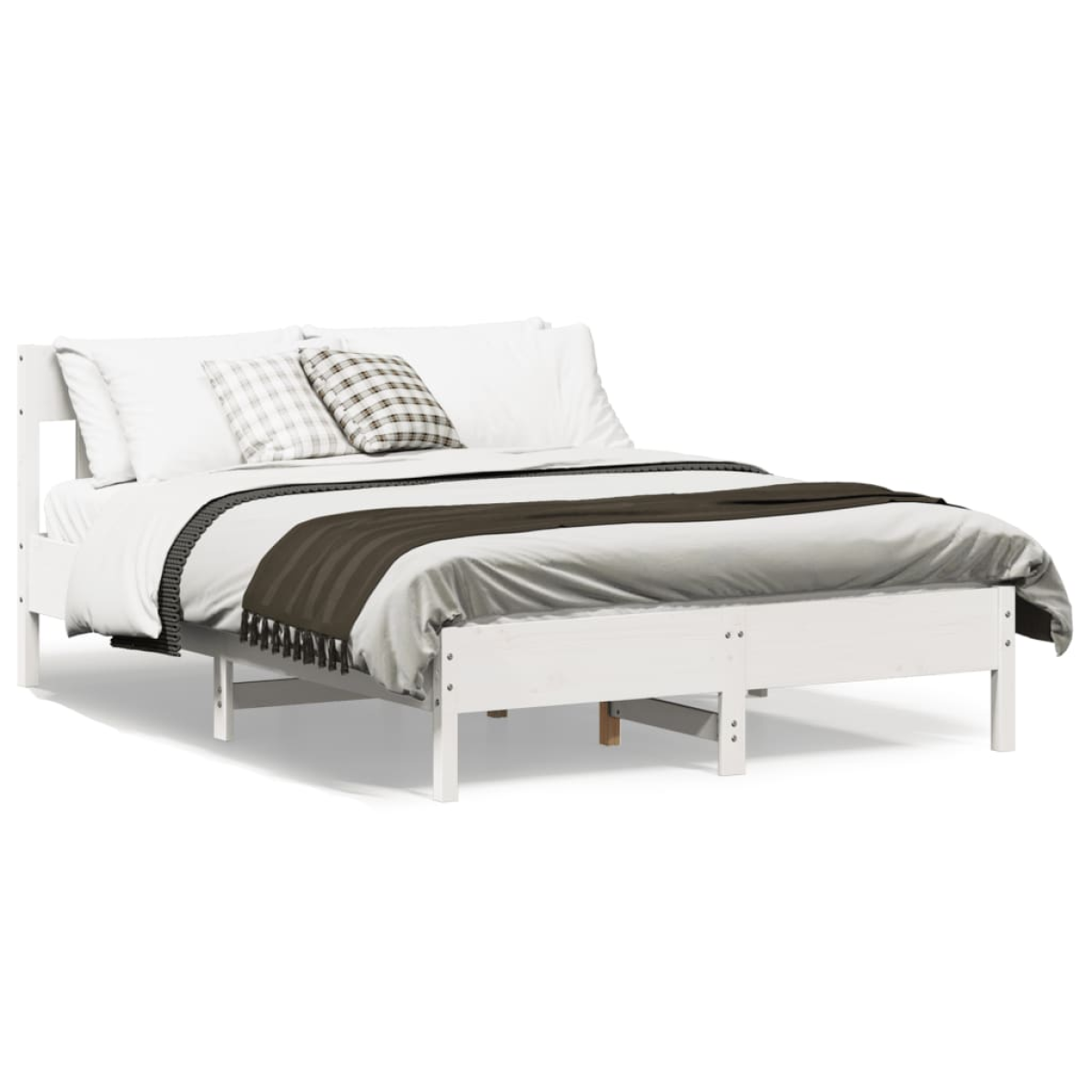 vidaXL Bed Frame without Mattress 150x200 cm King Size Solid Wood Pine - from vidaXL