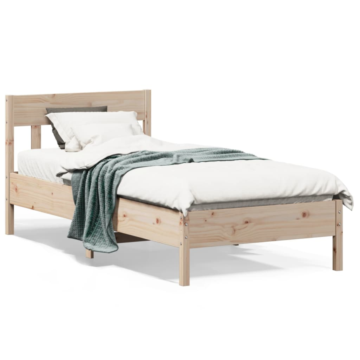 vidaXL Bed Frame without Mattress 150x200 cm King Size Solid Wood Pine - from vidaXL