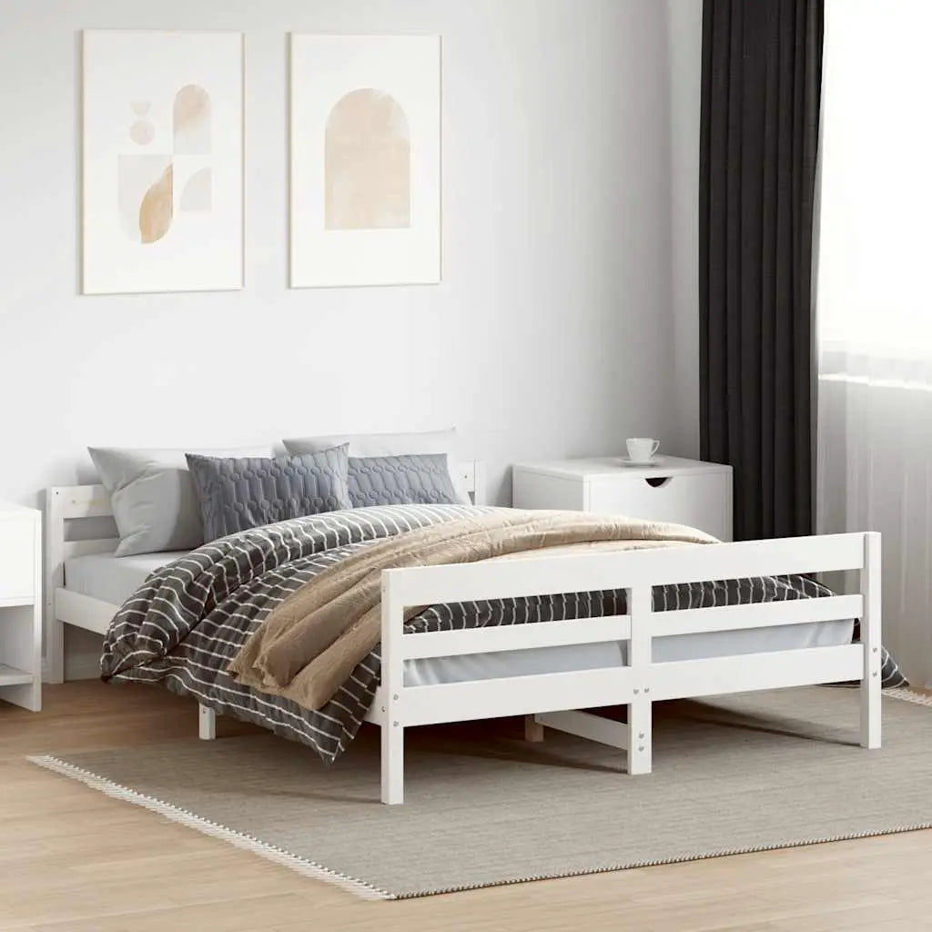 vidaXL Bed Frame without Mattress 140x200 cm Solid Wood Pine - from vidaXL