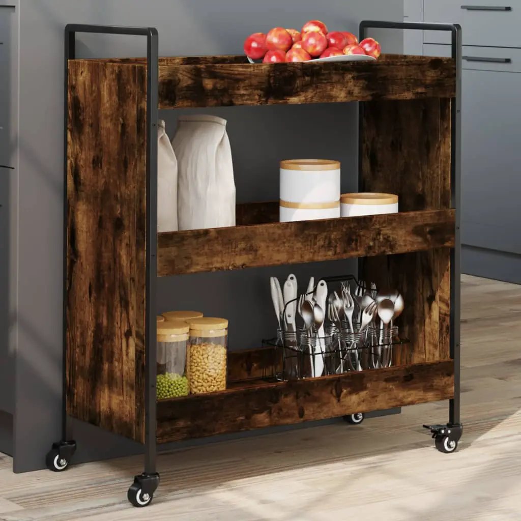 vidaXL Kitchen Trolley Old Wood 70 x 30 x 82 cm Engineered Wood - from vidaXL