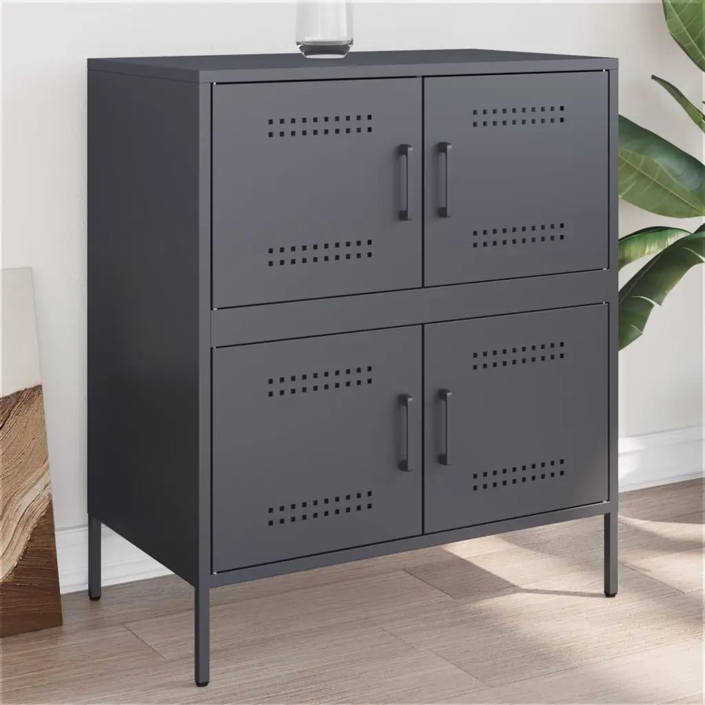 vidaXL vidaXL Sideboard Black 68x39x79 cm Steel - Sideboard