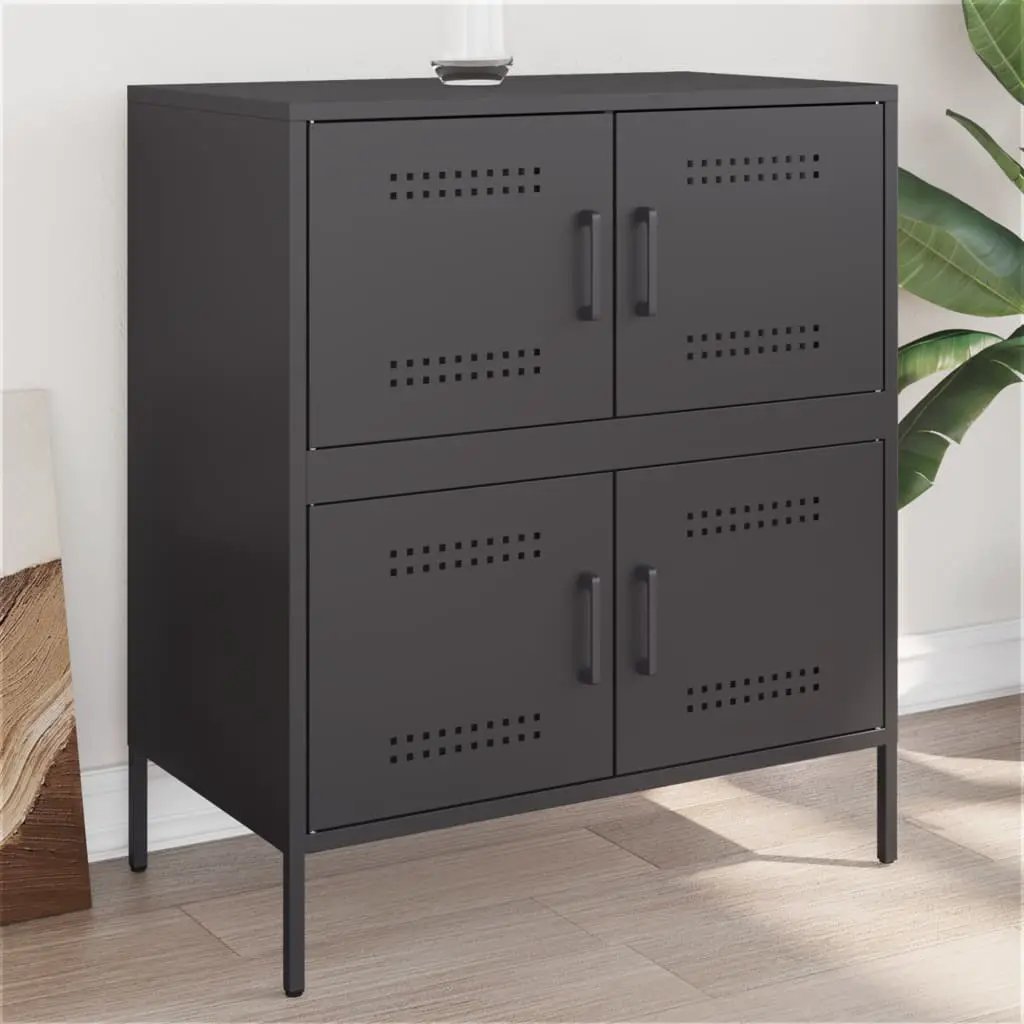 vidaXL vidaXL Sideboard Black 68x39x79 cm Steel - Sideboard
