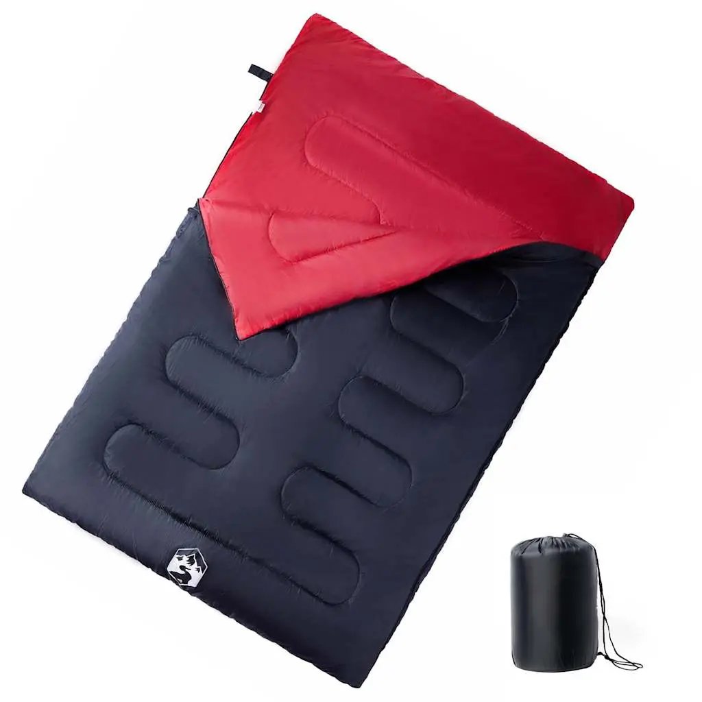 vidaXL Double Sleeping Bag with Pillows for Adults Camping 3-4 Seasons - from vidaXL
