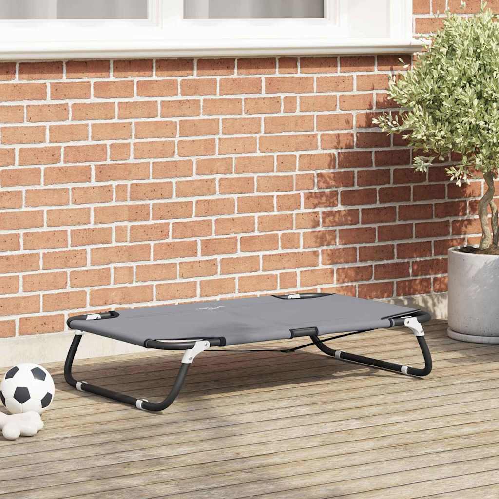 vidaXL Dog Bed Folding Manual Black 90 x 55 x 18 cm Steel - from vidaXL