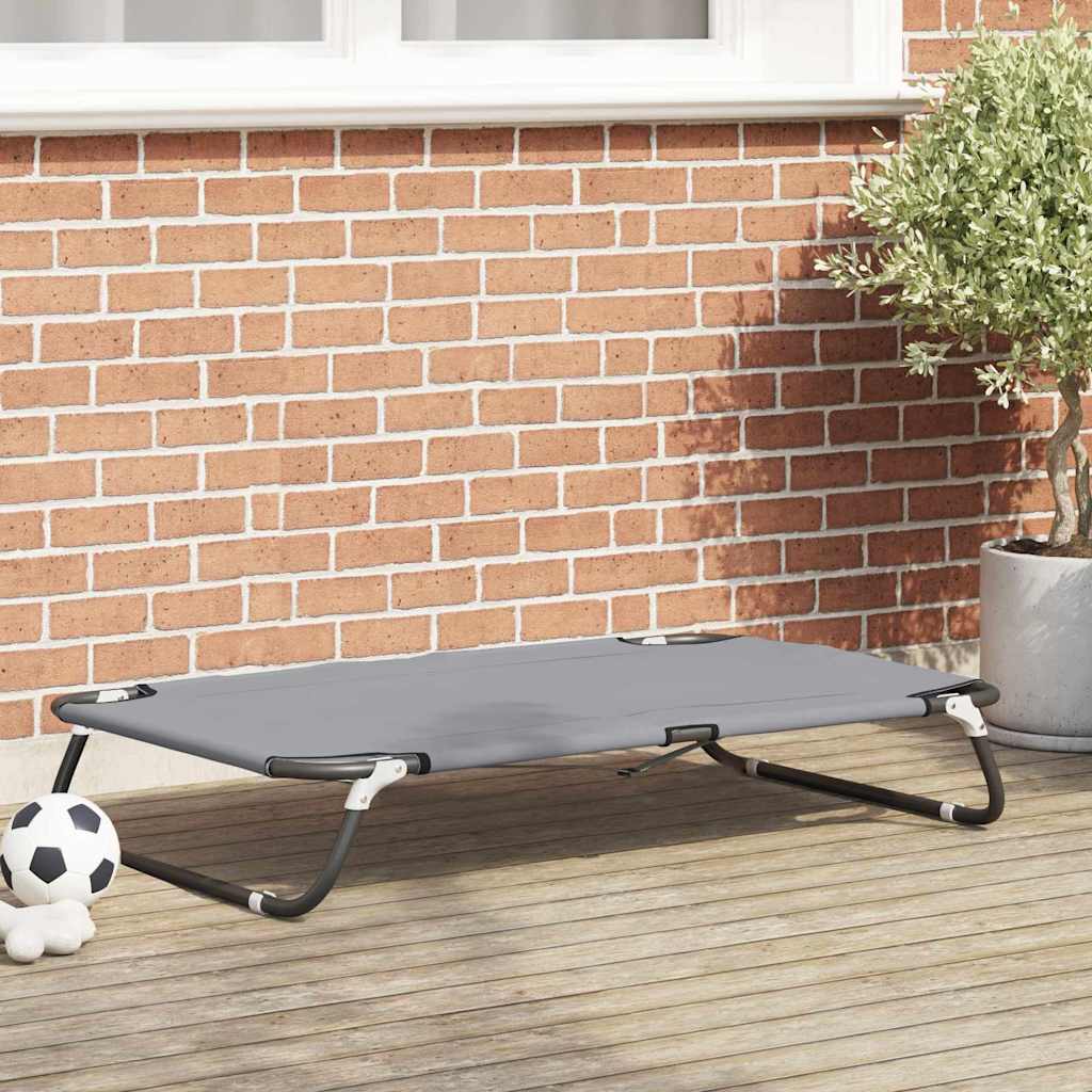 vidaXL Dog Bed Folding Manual Black 90 x 55 x 18 cm Steel - from vidaXL