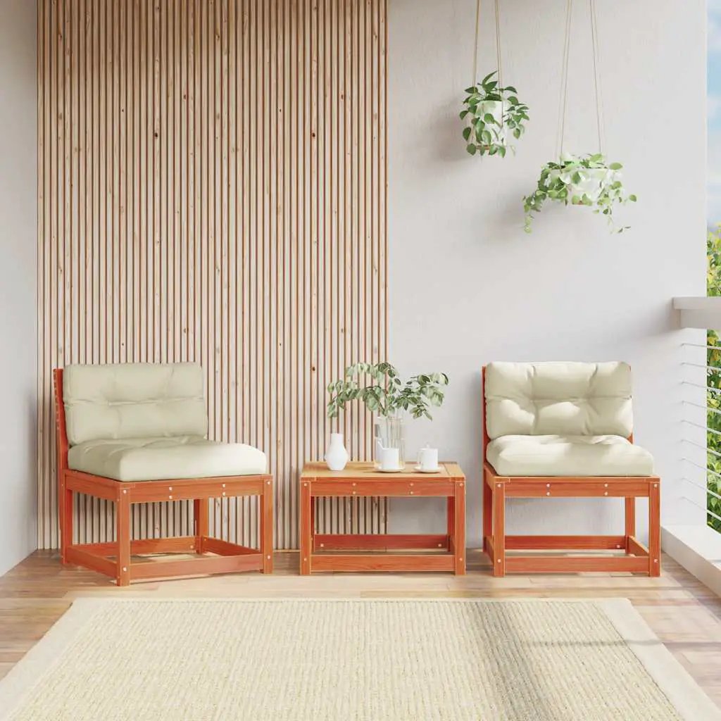 vidaXL vidaXL Garden Sofa | Natural wood | Solid pine wood | Medium | Modular - Garden Sofa Sets