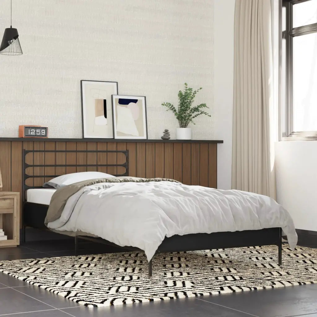 vidaXL Bed Frame without Mattress Black 90x200 cm - from vidaXL