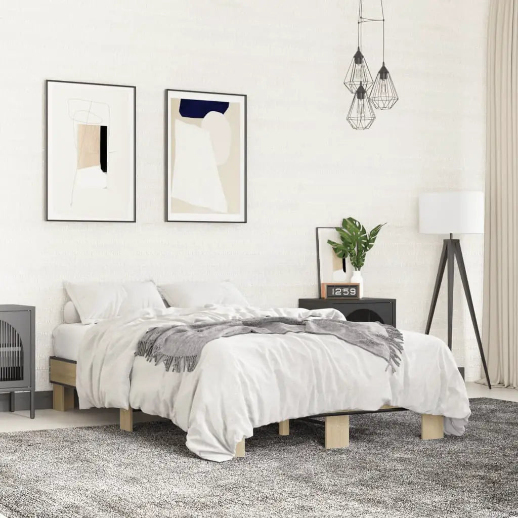 vidaXL Bed Frame without Mattress Black 140x200 cm - from vidaXL