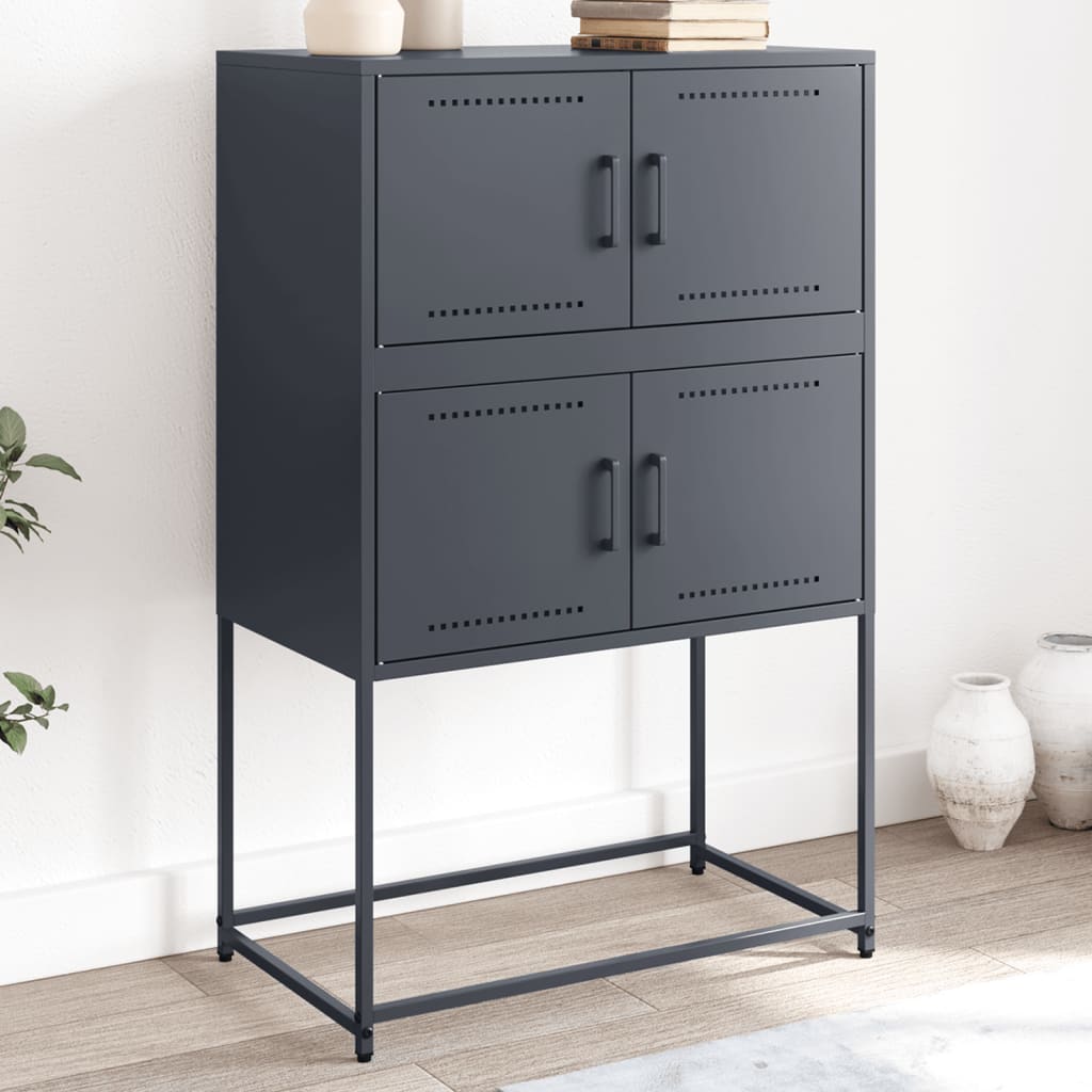 vidaXL vidaXL Sideboard Black 68.5x38.5x107 cm Steel - Sideboard