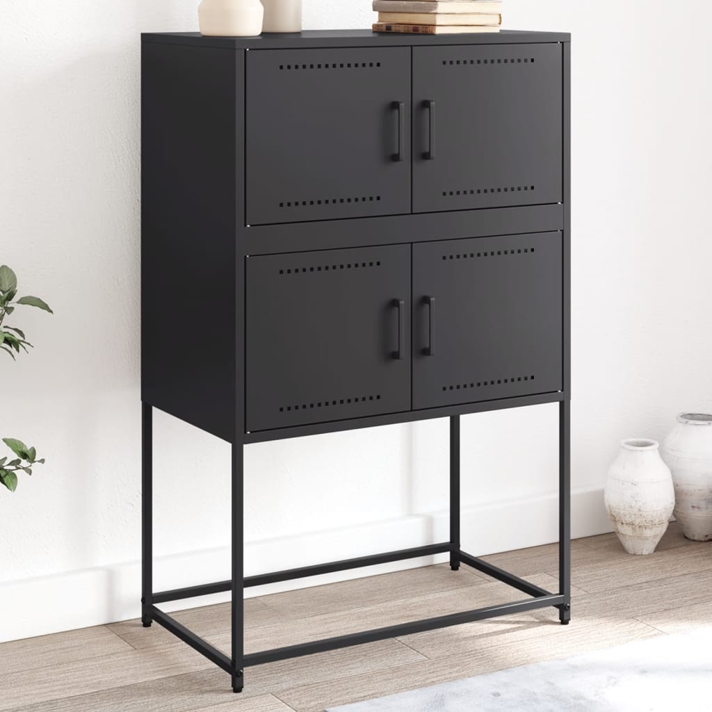 vidaXL vidaXL Sideboard Black 68.5x38.5x107 cm Steel - Sideboard
