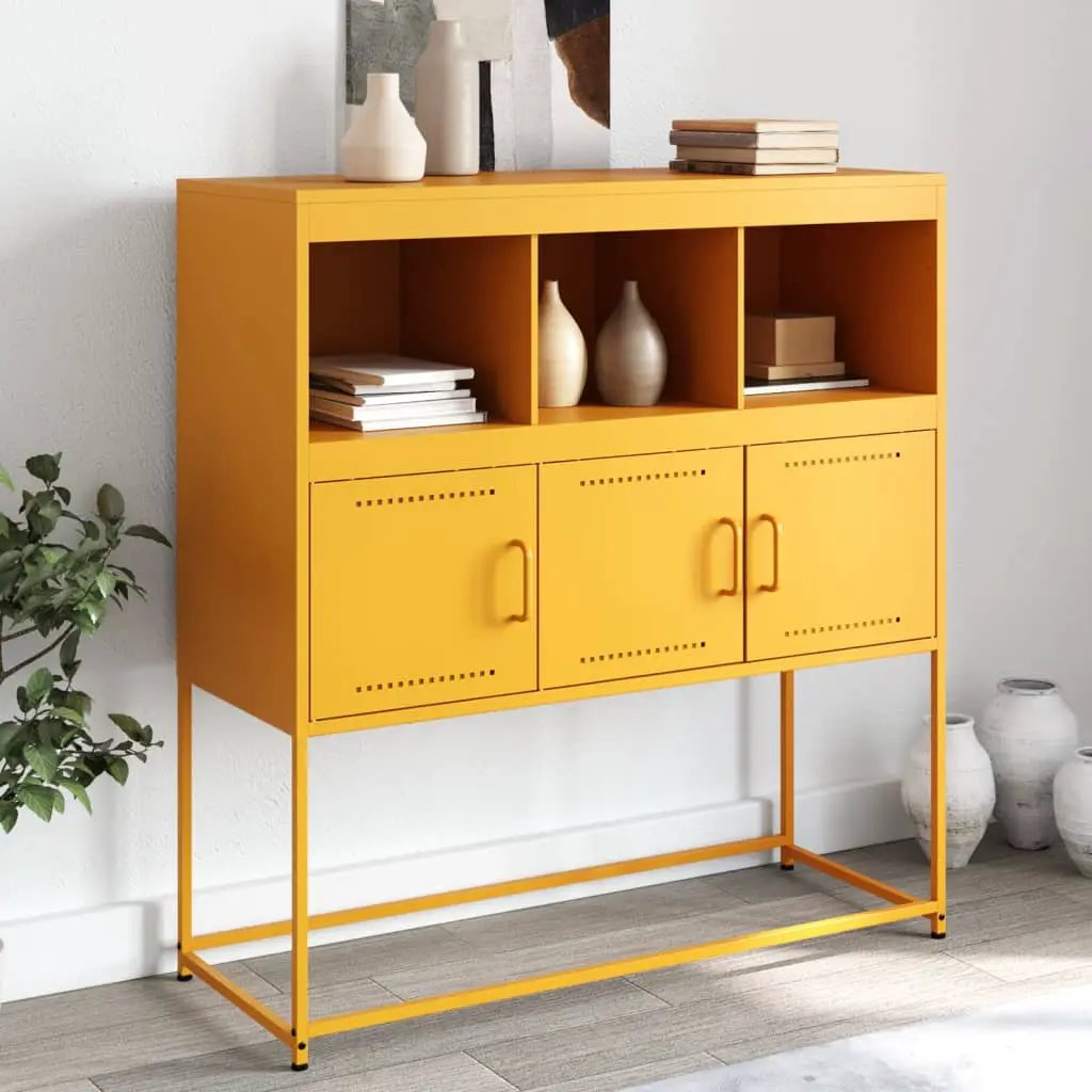 vidaXL vidaXL Sideboard Black 100.5x39x107 cm Steel - Sideboard