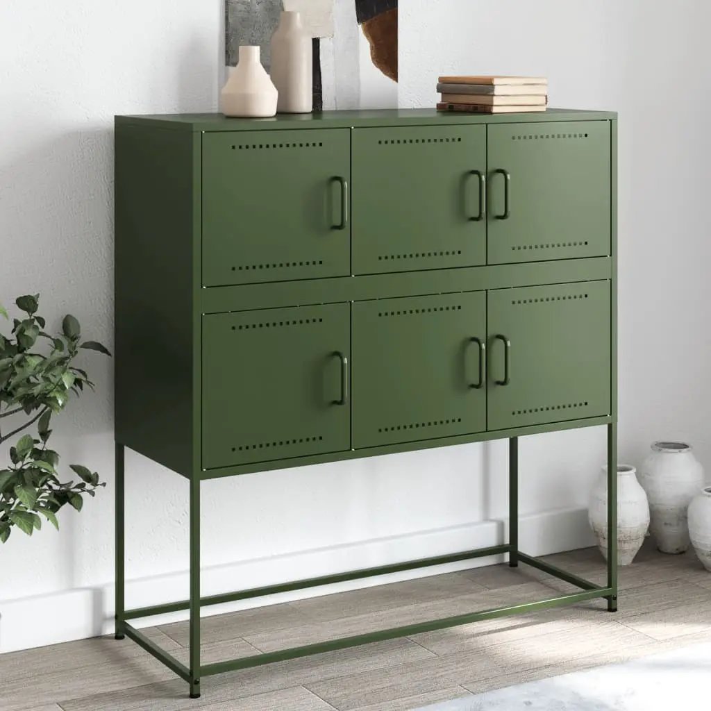 vidaXL vidaXL Sideboard Black 100.5x39x107 cm Steel - Sideboard