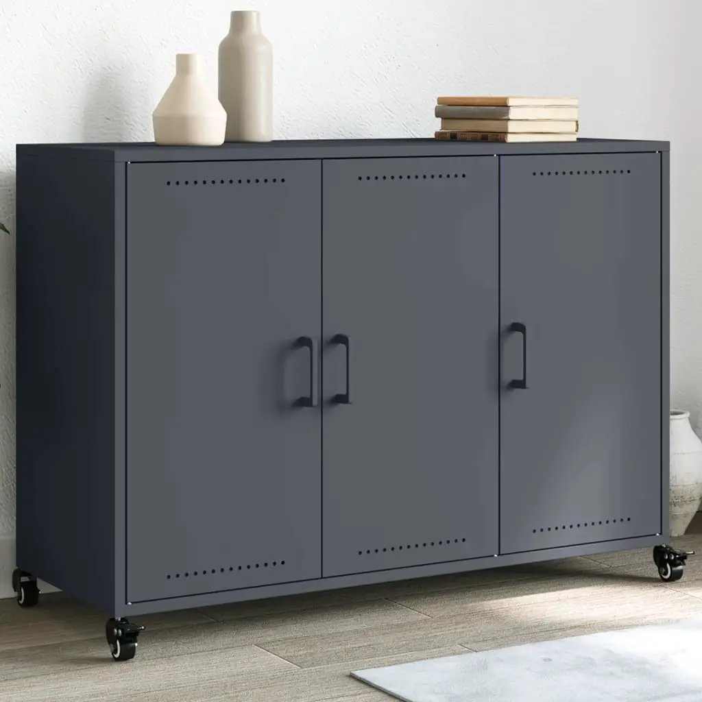 vidaXL vidaXL Sideboard Black 100.5x39x72 cm Steel - Sideboard