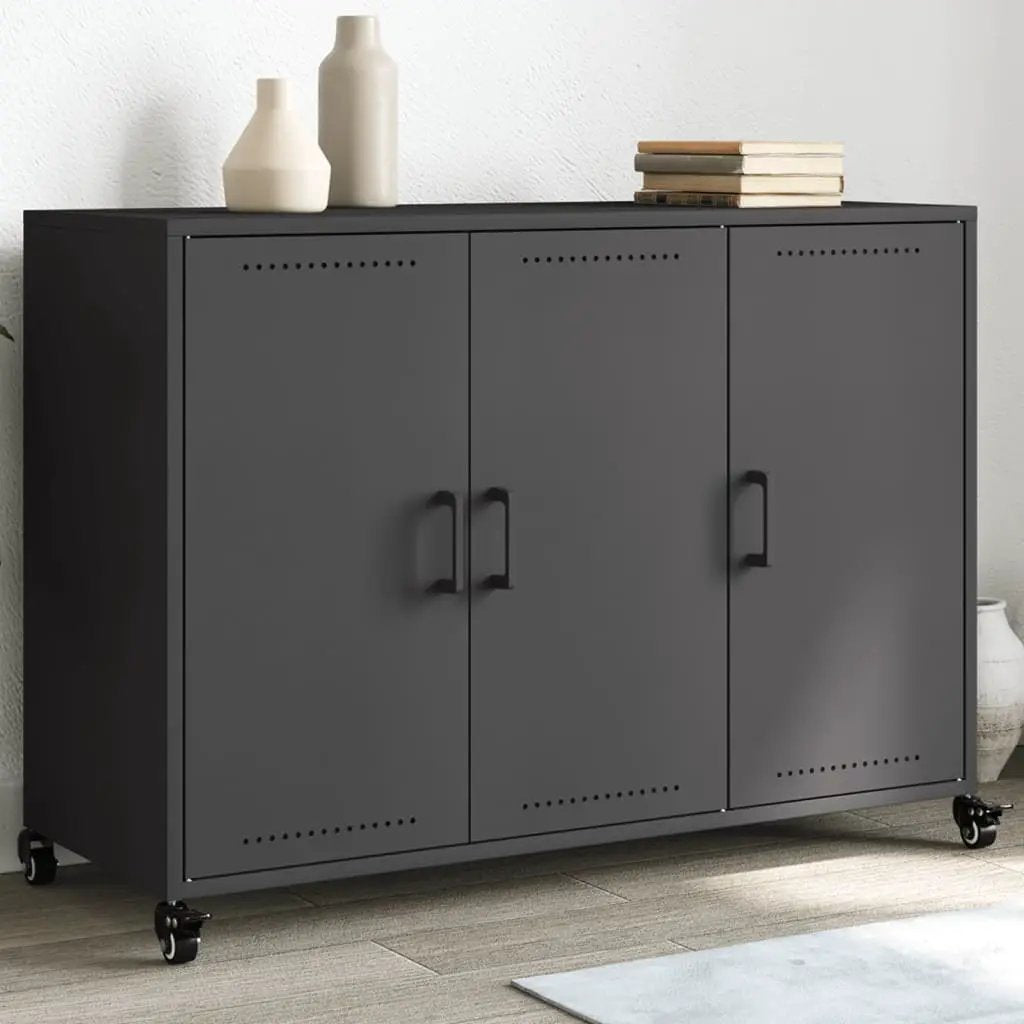 vidaXL vidaXL Sideboard Black 100.5x39x72 cm Steel - Sideboard