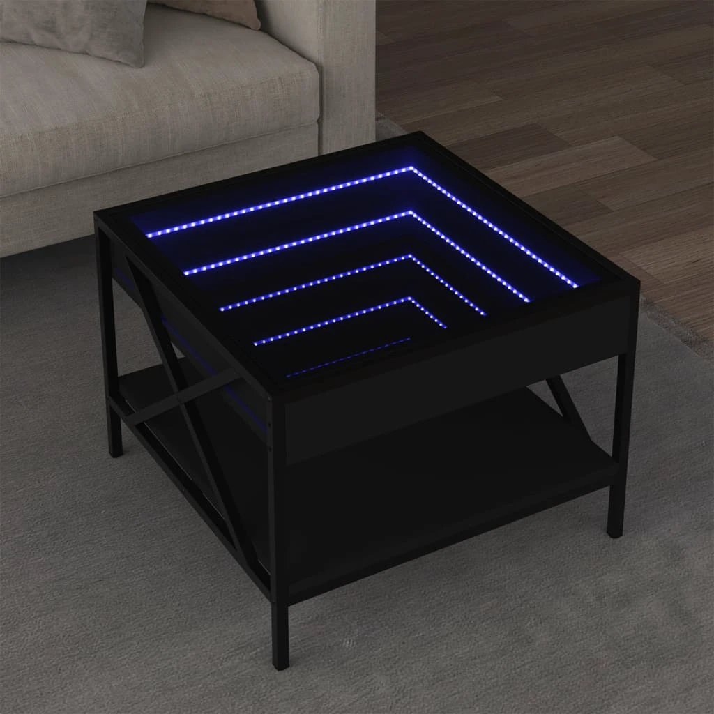 vidaXL Infinity LED Coffee Table 40x40x49 cm With RGB Infinity Mirror For Living Room Modern Home Decor Accent by vidaXL