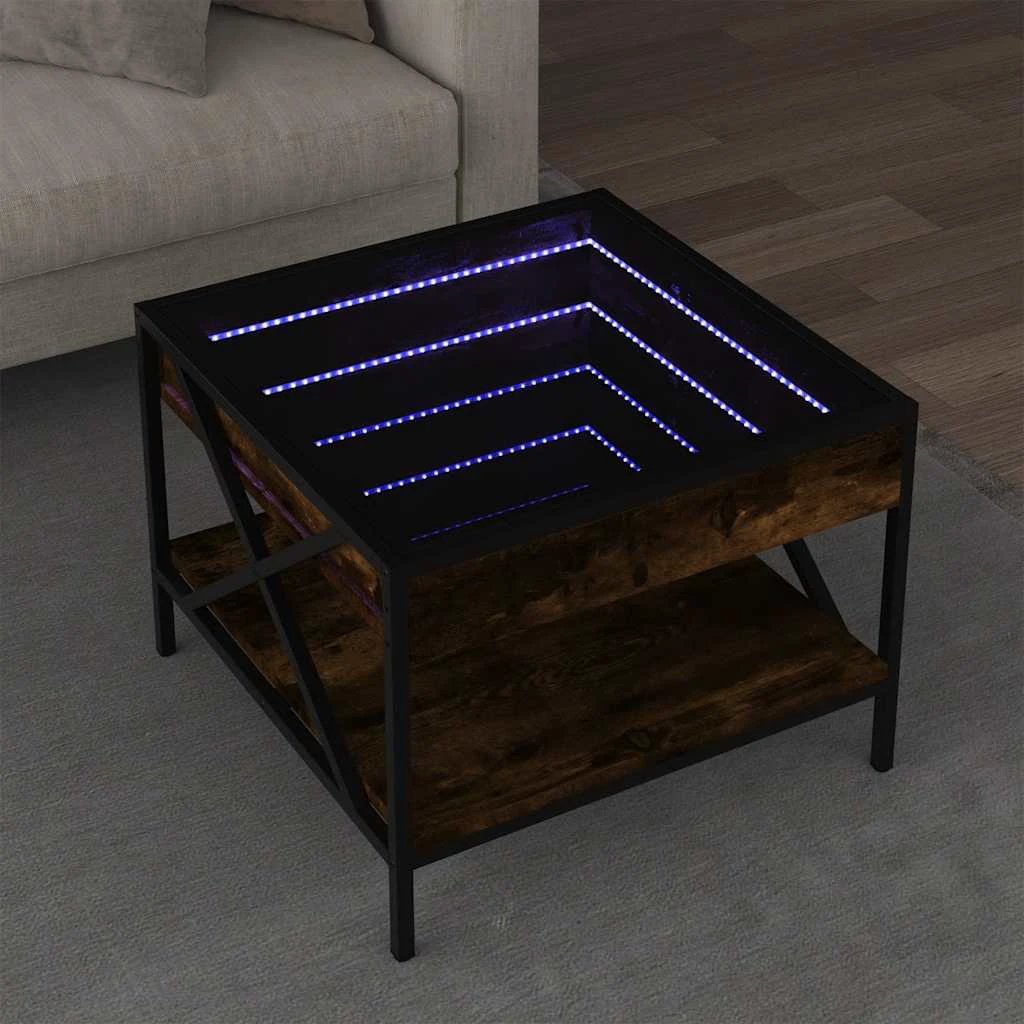 vidaXL Infinity LED Coffee Table 40x40x49 cm With RGB Infinity Mirror For Living Room Modern Home Decor Accent by vidaXL