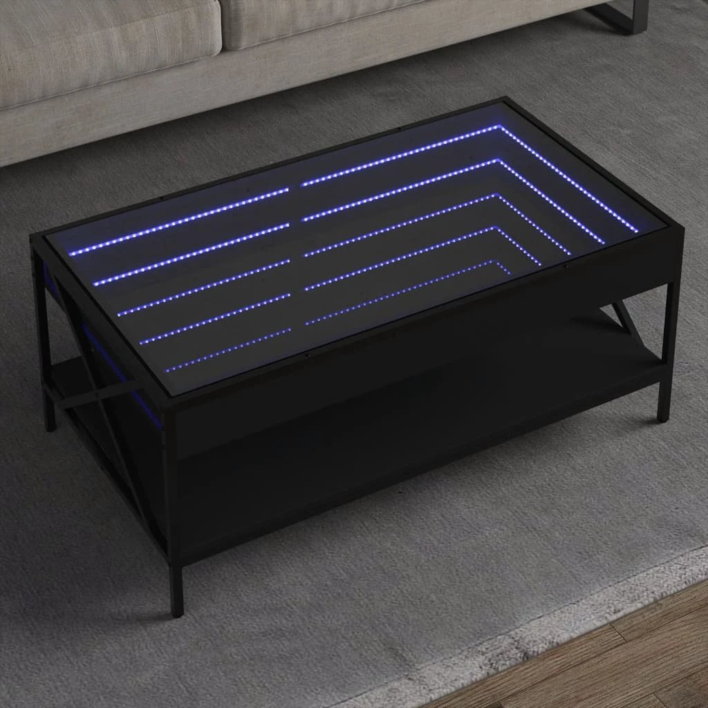 vidaXL Infinity LED Coffee Table 40x40x49 cm With RGB Infinity Mirror For Living Room Modern Home Decor Accent by vidaXL