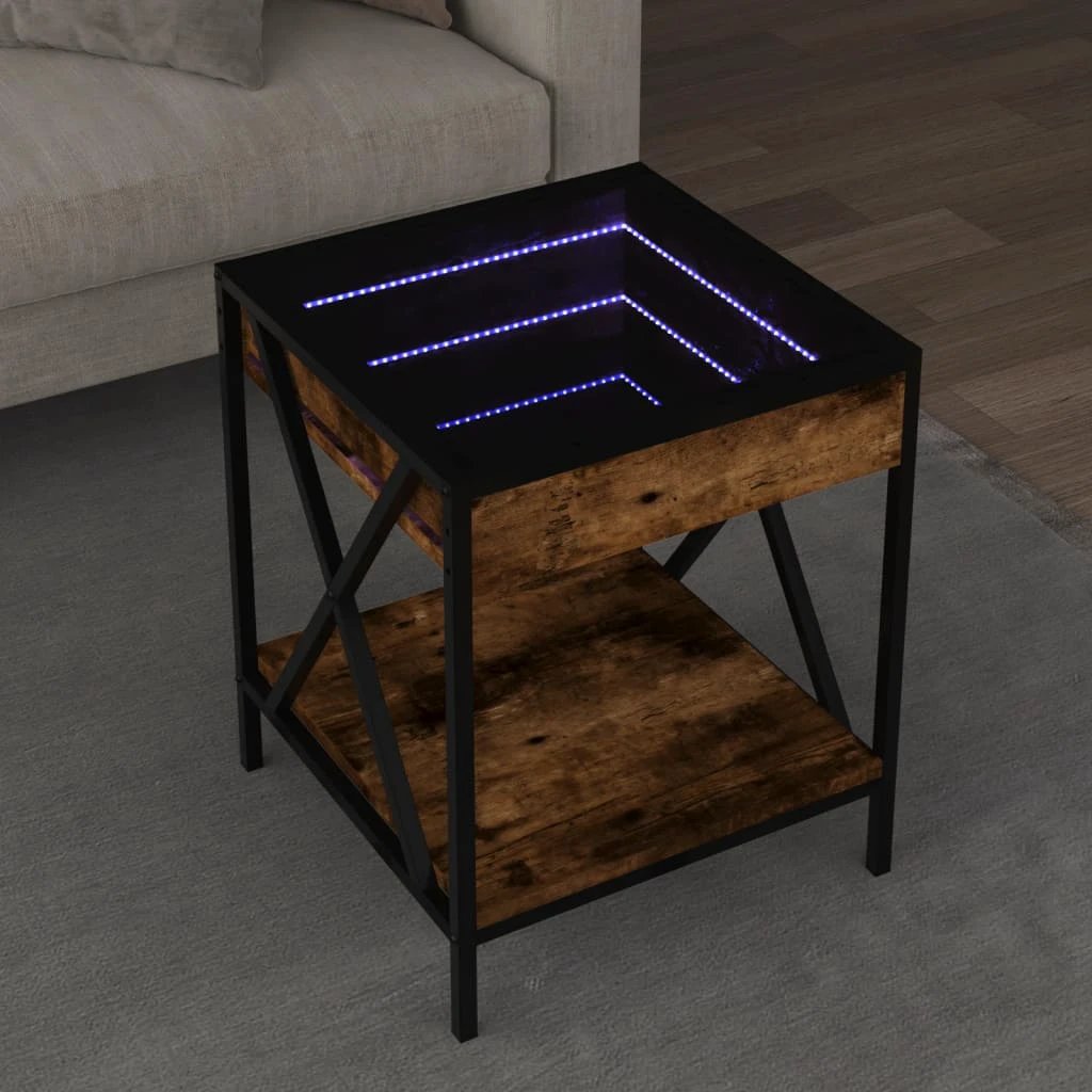 vidaXL Infinity LED Coffee Table 40x40x49 cm With RGB Infinity Mirror For Living Room Modern Home Decor Accent by vidaXL
