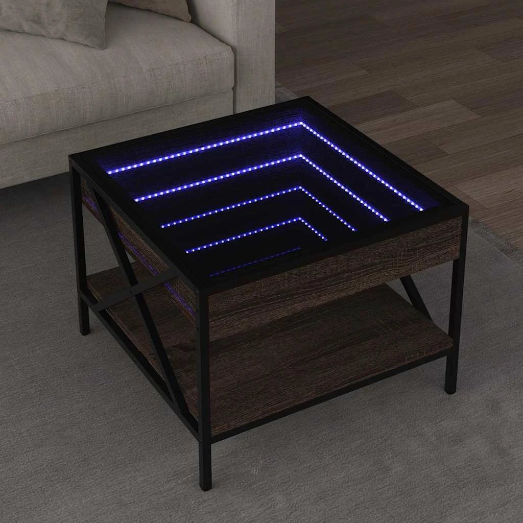 vidaXL Infinity LED Coffee Table 40x40x49 cm With RGB Infinity Mirror For Living Room Modern Home Decor Accent by vidaXL