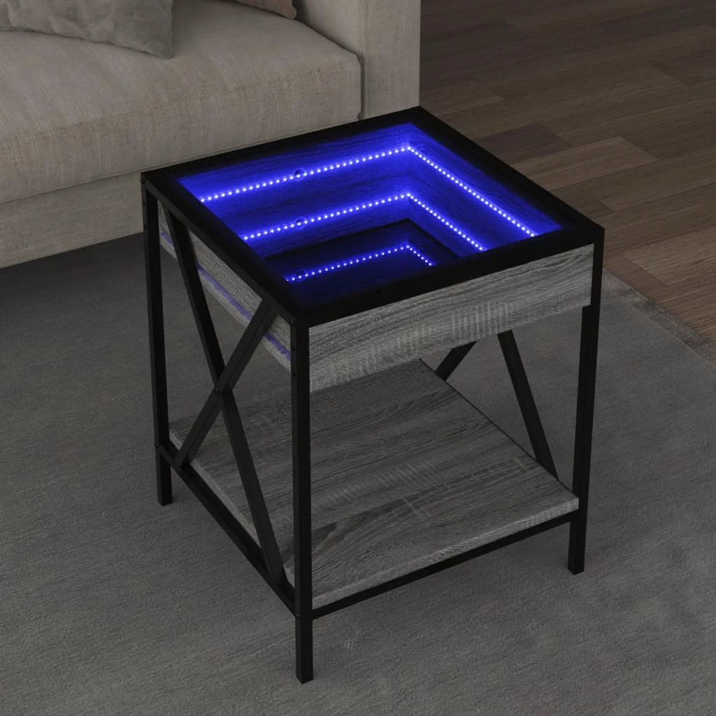 vidaXL Infinity LED Coffee Table 40x40x49 cm With RGB Infinity Mirror For Living Room Modern Home Decor Accent by vidaXL