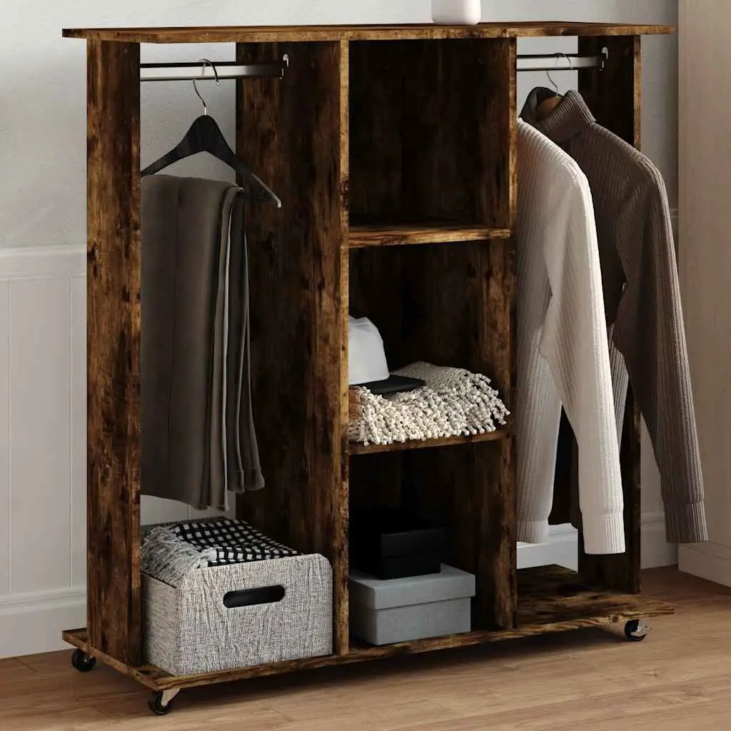vidaXL vidaXL Wardrobe with Shelf Black oak 102 x 38 x 110 cm Engineered wood - Wardrobe