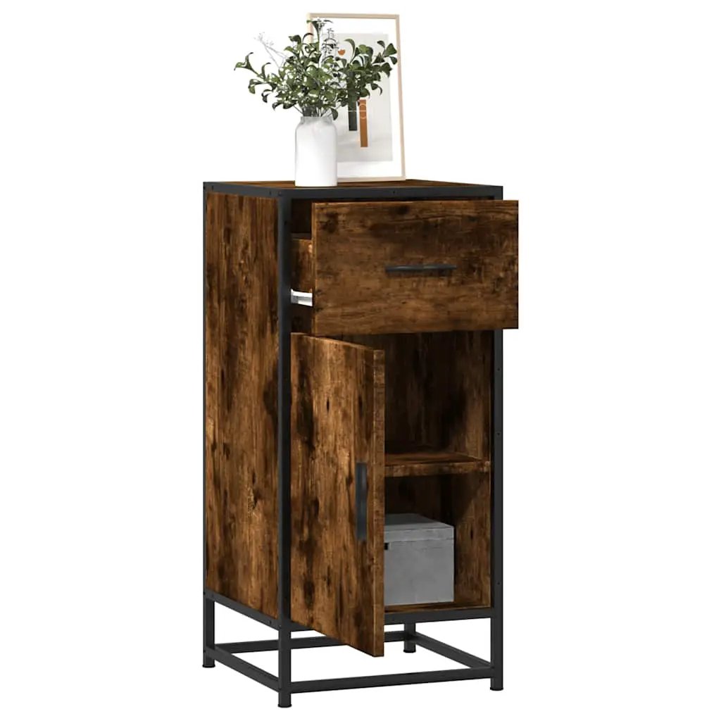 vidaXL vidaXL Sideboard Black 35.5x35x76 cm Engineered Wood and Metal - Sideboard