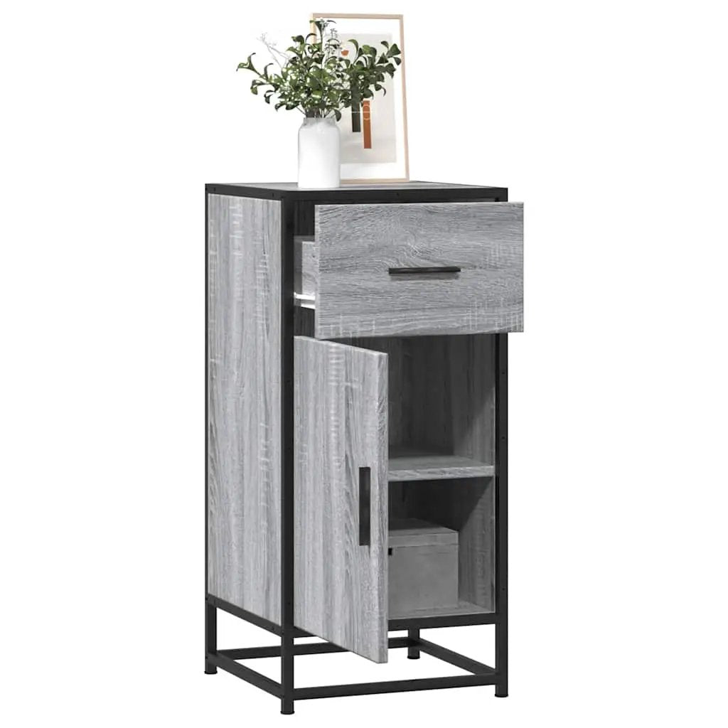 vidaXL vidaXL Sideboard Black 35.5x35x76 cm Engineered Wood and Metal - Sideboard