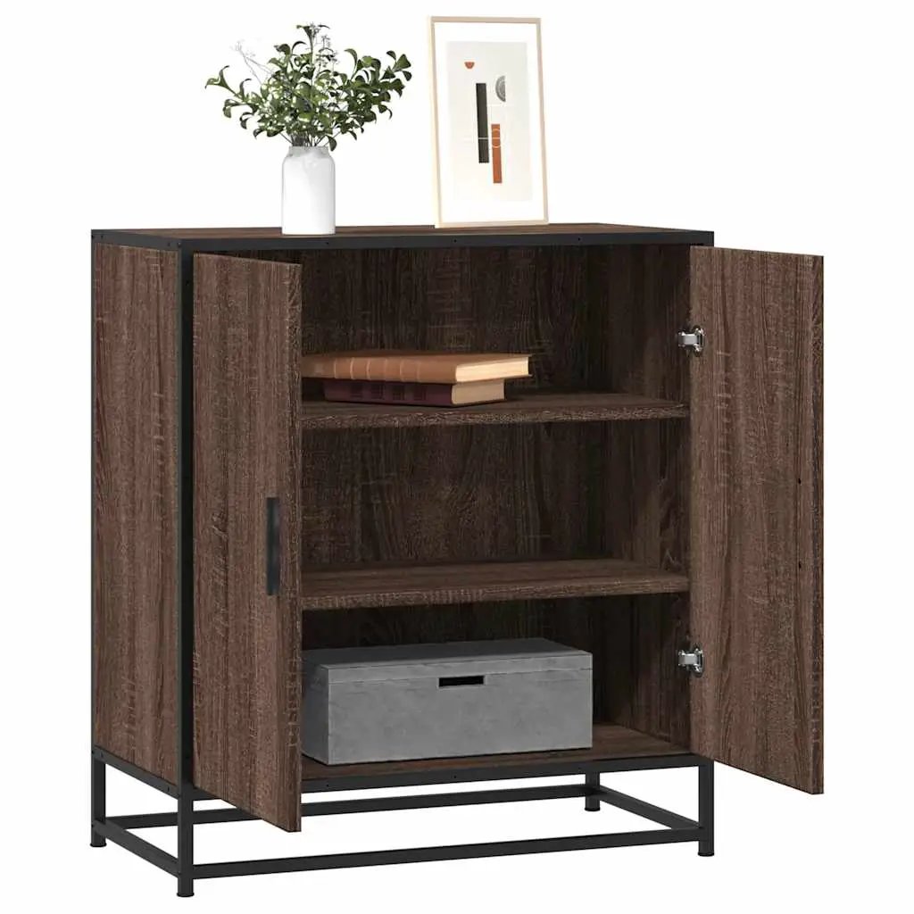 vidaXL vidaXL Sideboard Sonoma Oak 68x35x76 cm Engineered Wood and Metal - Sideboard