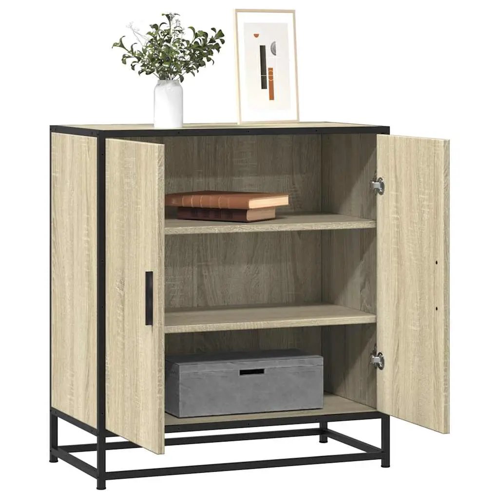 vidaXL vidaXL Sideboard Sonoma Oak 68x35x76 cm Engineered Wood and Metal - Sideboard