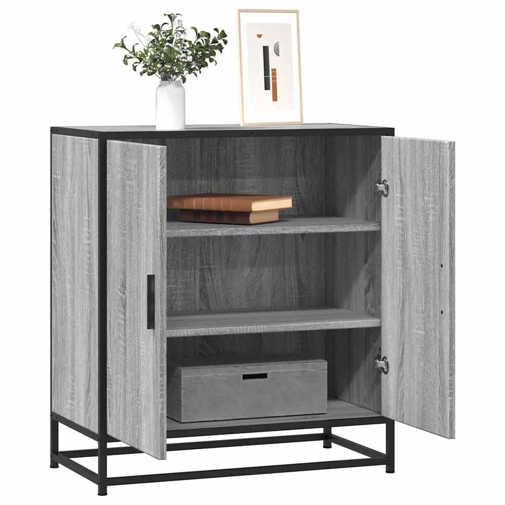 vidaXL vidaXL Sideboard Sonoma Oak 68x35x76 cm Engineered Wood and Metal - Sideboard