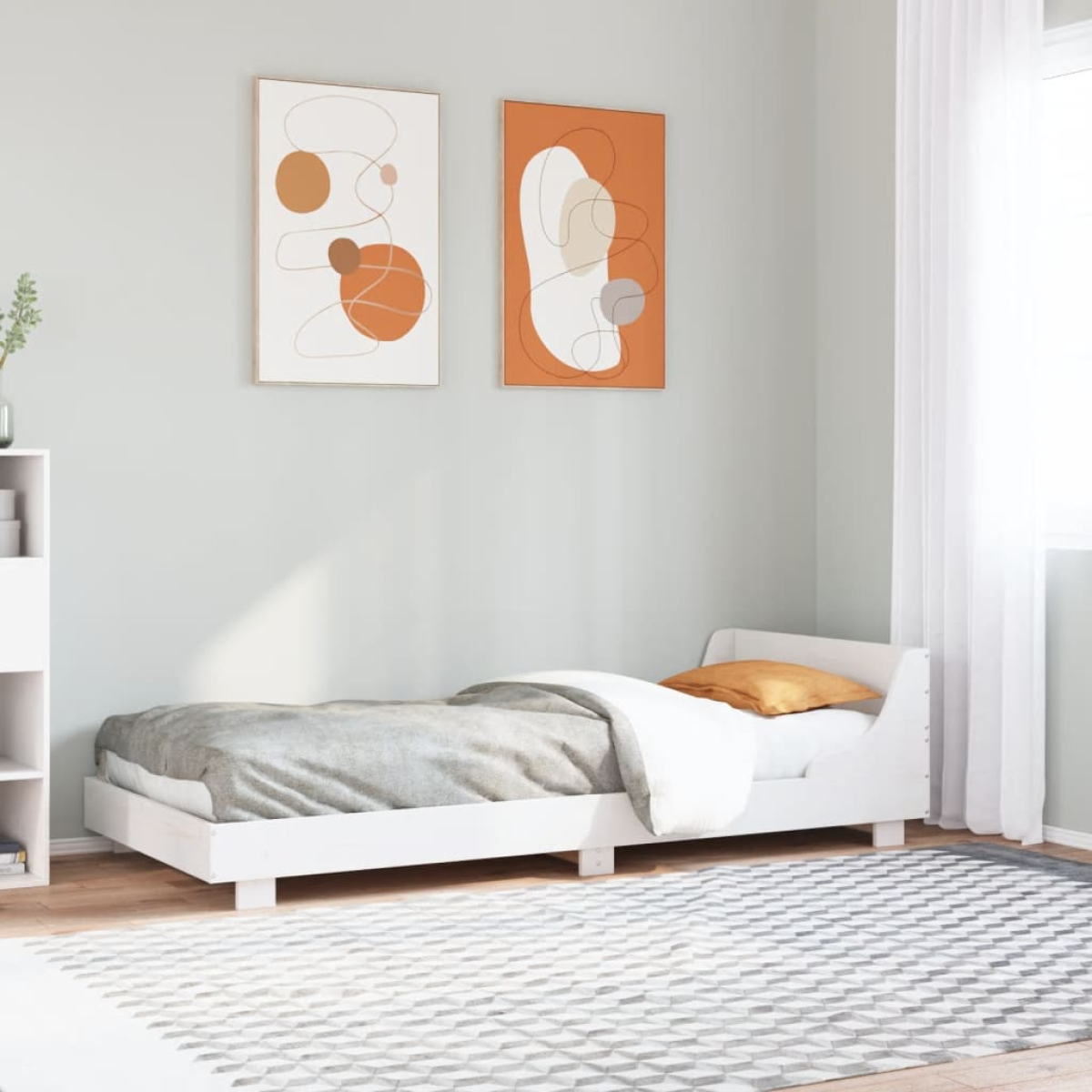 vidaXL Bed Frame without Mattress White 180x200 cm Super King Solid Wood Pine - from vidaXL