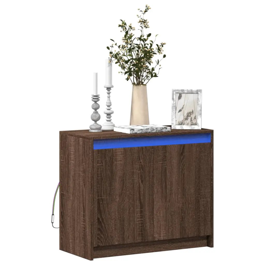 vidaXL vidaXL Sideboard with LED White 72x34x61 cm Engineered Wood - Sideboard