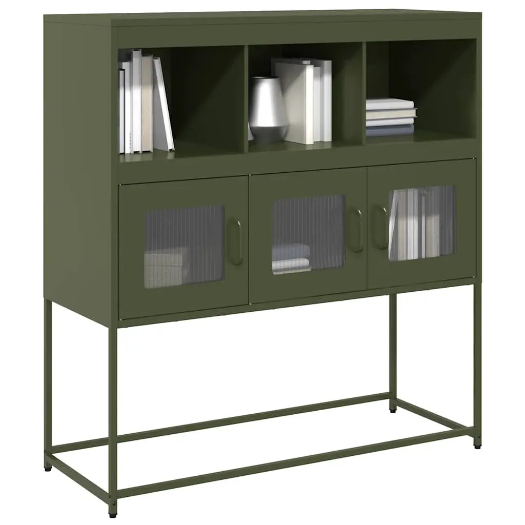 vidaXL vidaXL Sideboard Black 100.5x39x107 cm Cold-rolled Steel - Sideboard