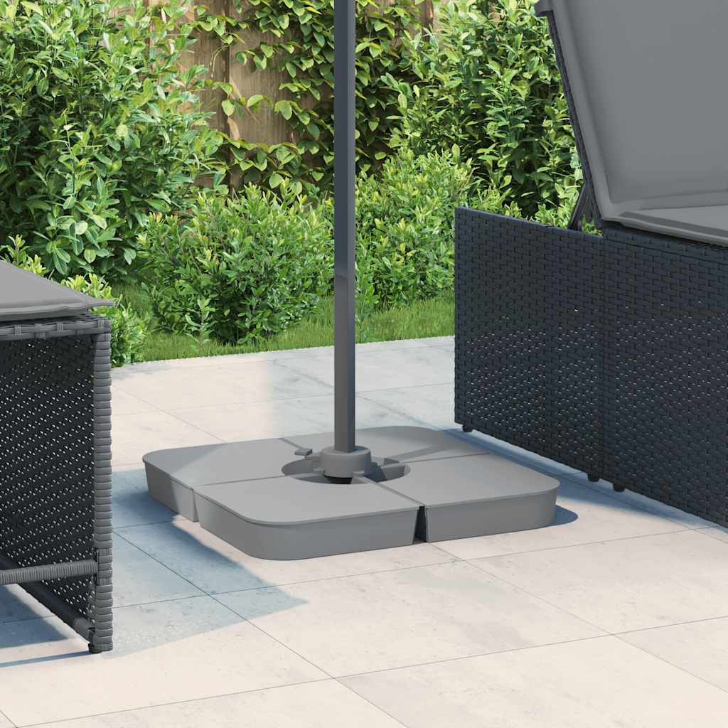 vidaXL vidaXL 4 Piece Parasol Base Set for Cross Stand Parasol 100 kg PP - Parasol